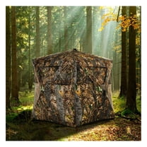 3 Person Portable Pop-Up Ground Hunting Blind with Tie-downs
