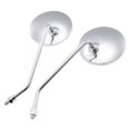 thumbnail image 4 of 2pcs 10mm Clockwise Motorcycle Rear View Mirror Round Motorbike Safety Rearview Mirror Chrome-Plated Silver Motorcycle Reflective Mirror with Clear Vision and High Visibility, 4 of 9