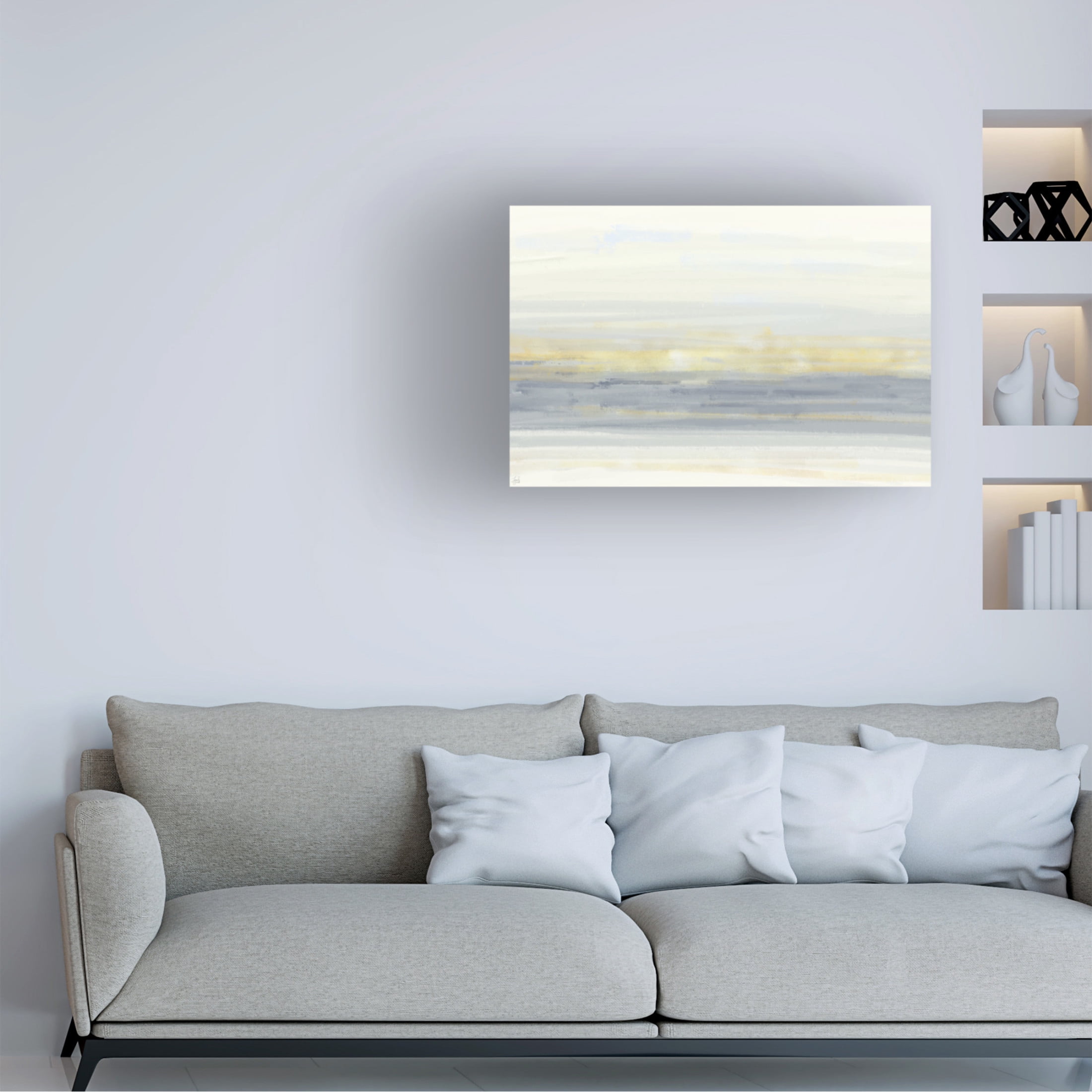 Canvas Wall Art - Line and Brush 'Good Dust Horizon' Wall Art for Living Room, Bedroom, or Office Décor by Trademark Fine Art - 32 x 22 Inches