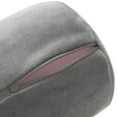 thumbnail image 2 of Saloniture Full Round 26" x 6" Massage Table Bolster Pillow Pad - Gray Velour, 2 of 6