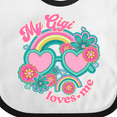 thumbnail image 4 of Inktastic My Gigi Loves Me Girls Rainbow Granddaughter Girls Baby Bib, 4 of 4