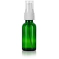 thumbnail image 2 of Green Glass Boston Round Bottle with White Treatment Pump Bottle (12 Pack), 2 of 4