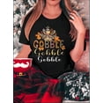 thumbnail image 1 of Camiseta elegante con estampado de leopardo y pavo para mujer: cuello redondo informal, manga corta, algodón elástico, lavable a máquina. Perfecta para verano y tiempo libre., 1 of 6