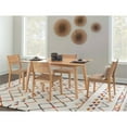 thumbnail image 2 of Pemberly Row Modern Five Piece Wood Dining Set in Natural Brown, 2 of 15