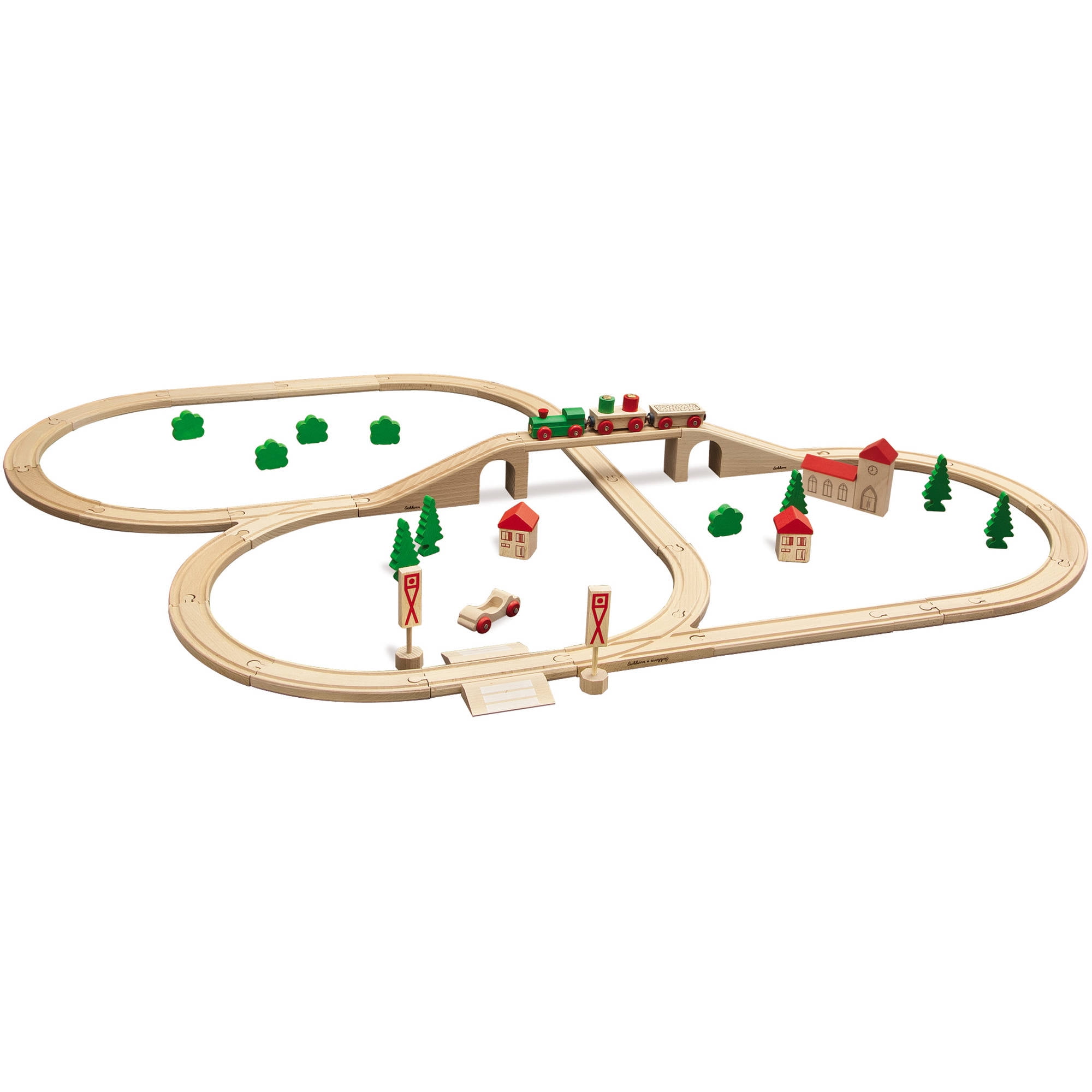 wooden train tracks walmart