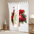 thumbnail image 3 of Manfei Christmas Berry Curtains Pack of 2 (42x84 Each),Chic Xmas Ball Curtains Blackout,Green White Red Bedroom Curtains For Adults,Microfiber Bedroom Decor, 3 of 6
