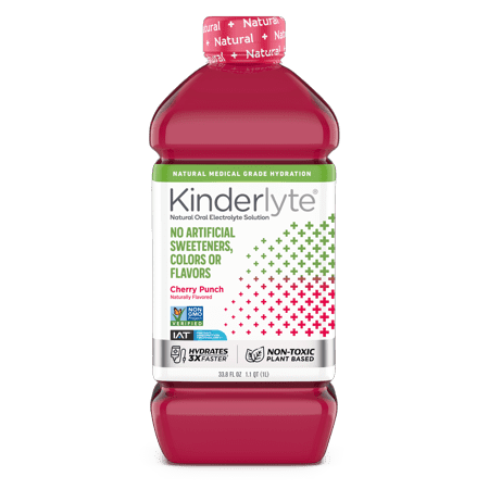 Kinderlyte Advanced Natural Oral Electrolyte Solution Fruit Punch 33.8 fl oz Pack of 4