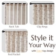 thumbnail image 4 of Cortinas de lino con estampado floral JINCHAN 100x240cm Marrón 2 paneles, 4 of 8