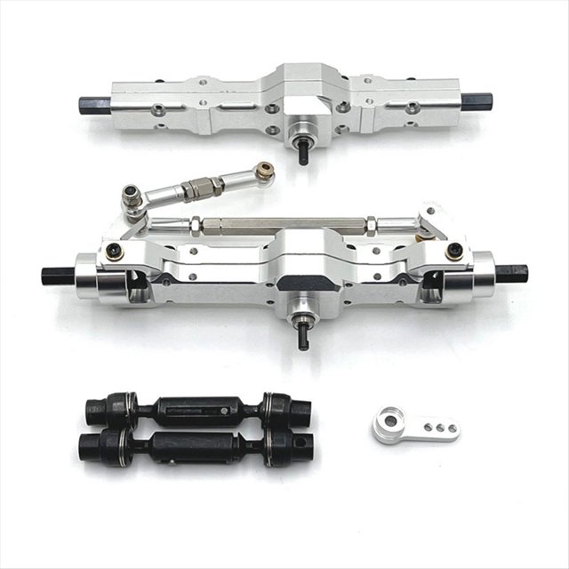 Juego de Eje de TransmisióN de Conjunto de Eje para 1/10 C74 1/16 Coche de Control Remoto de Rango Completo ActualizacióN de Metal Plateado