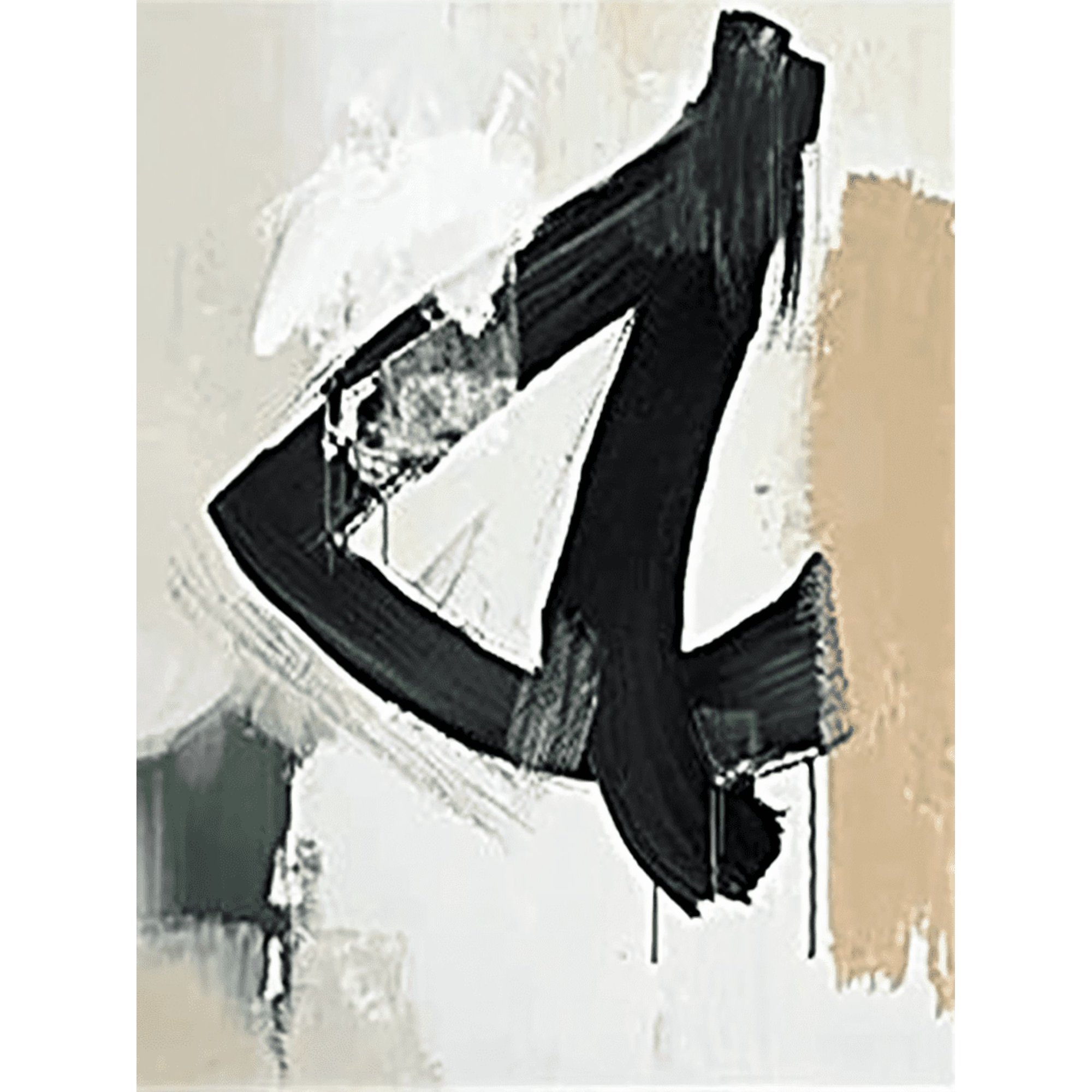 Abstract Brushstroke Decorative Painting/Canvas Art, Suitable for Living Room, Bedroom, Office, Dining Room,and Modern Home Decor, Black and White Accent Wall Decor.