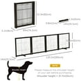 thumbnail image 3 of PawHut Wooden Pet Fence with Support Feet Coffee, 3 of 9