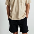 thumbnail image 4 of Colevkie Men's Casual Cotton Shorts with Drawstring Pockets Running Jogging Gym Solid Color, 4 of 7