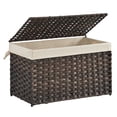 thumbnail image 1 of Cesta de Almacenamiento, Cesta de Lavandería de 65 L con Tapa, Bolsas de Tela Extraíbles y Asas, Plegable, para Lavadería, Dormitorio, Mantas, Ropa, Sala de Estar, Marrón, 1 of 9