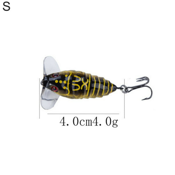 Trayknick Artificial Plastic Cicada Fishing Topwater Lure Floating Insect Bait With Hook Other