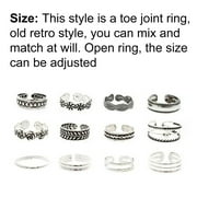 Dress Choice Adjustable Toe Rings for Women Summer Beach Open Toe Rings Set Hypoallergenic Adjustable Open Toe Rings Set Tail Pinky Band Rings Barefoot Foot Jewelry