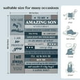 thumbnail image 4 of Gifts for Son, Best Gifts for Adult Son, Birthday Gifts for Son - to My Amazing Son Blanket Gifts, Graduation Gifts Throw Blanket for Son 50"X60", 4 of 6