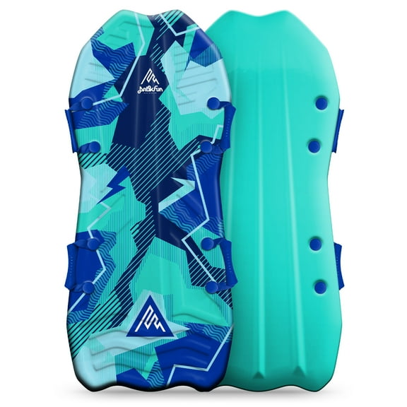 ArtikFun 45in Stylus Foam Snow Sled for Kids & Adults – Lightweight EPS Core, 4 Molded Handles, Slick Bottom, Durable Graphic Deck – Fast, Safe Winter Sledding Fun for 1-2 Riders