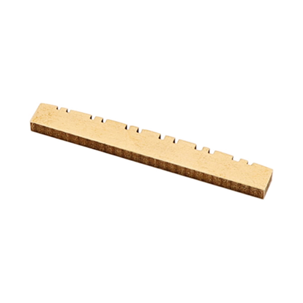 Zeiwohndc Electric Guitar Pre-Slotted Brass Nut Replacement Music Instrument Parts