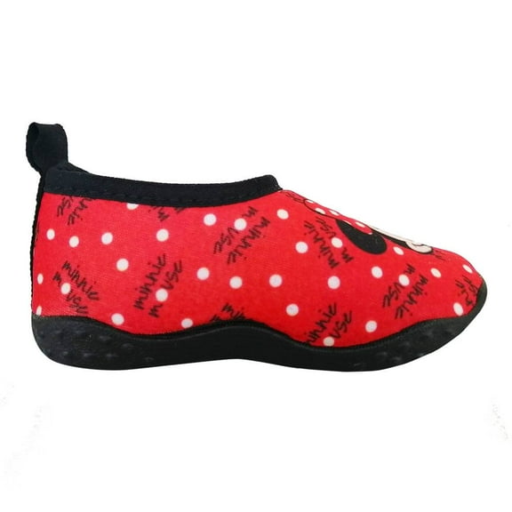 Aqua Socks Disney Para niña, Minnie Mouse Rojo, talla 13