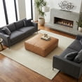thumbnail image 5 of Simpli Home Simpli Home Brody Boho Square Pouf in Distressed Brown Vegan Faux Leather, 5 of 8