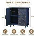 thumbnail image 7 of HLR 32" W Mid Century Modern Accent Cabinet with 2 Doors, Sideboard Buffet with Storage, Blue., 7 of 7