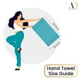 thumbnail image 6 of Ample Decor 100% Cotton Sky Blue Hand Towel for Bathroom Set of 2- Highly Absorbent, Popcorn Textured - Mulaayam Collection - 18 X 28 Inch, 6 of 9