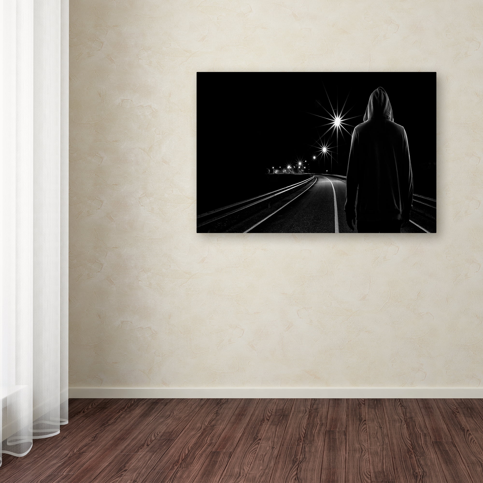 Trademark Fine Art 'Night Road' Canvas Art by Patrick Foto