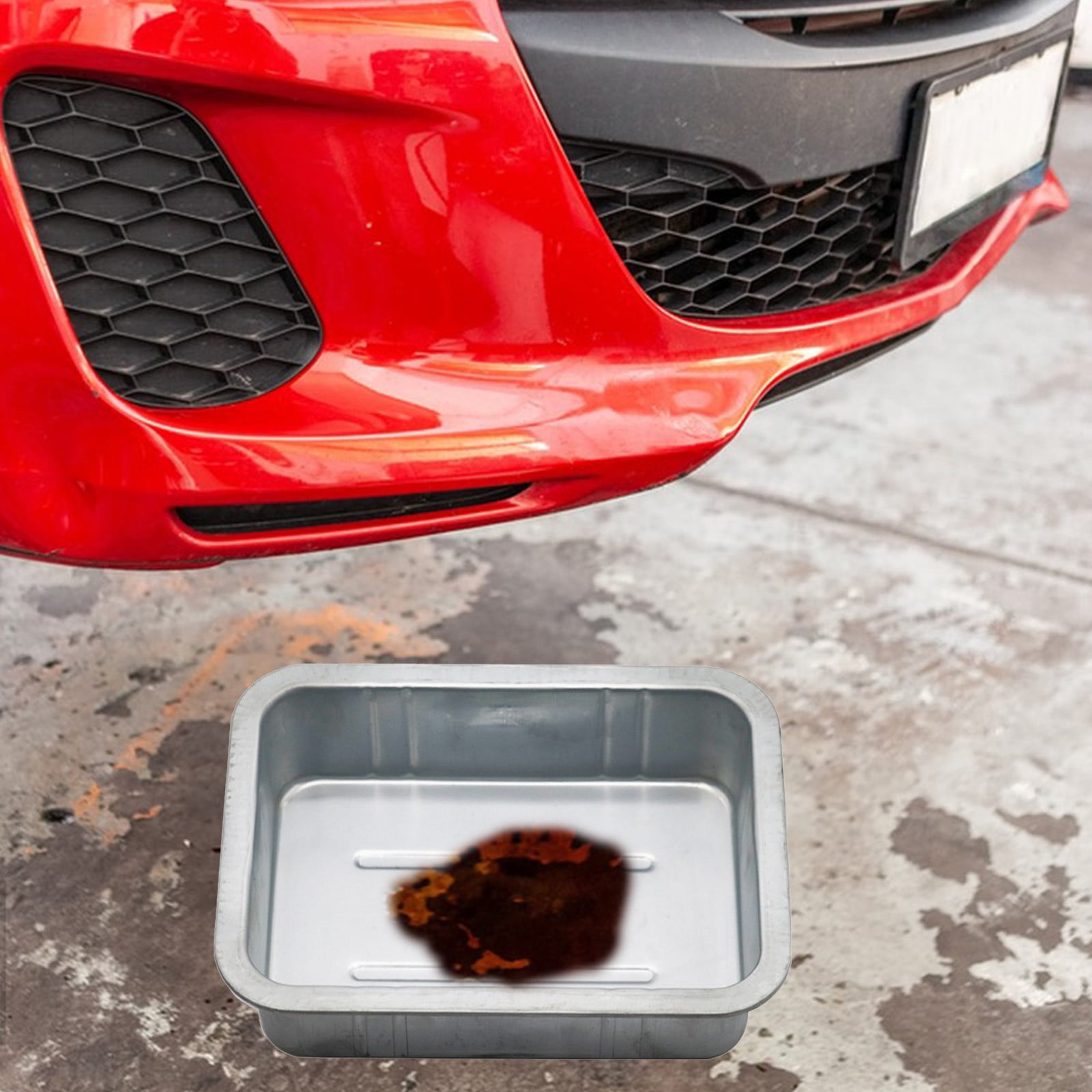 CasaChic Thickened Galvanized Iron Oil Pan for Car Maintenance, Waste Engine Oil Collection & Parts Cleaning - Multi-Size Heavy-Duty Oil Basin for Garage & DIY Repairs