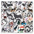 thumbnail image 1 of Paquete de pegatinas impermeables con dibujos animados de Malamute de Alaska con forma de perro, 50, 1 of 2