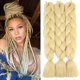 thumbnail image 1 of Paquete de 3 extensiones de cabello sintético NQ Textura Yaki 24 pulgadas rubio, 1 of 5