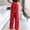 Red, variant on Idoravan Women's Plus Size Pants Womens Fashion Summer Solid Casual Button Pocket Elastic Waist Long Pants
