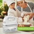 thumbnail image 4 of Cre-Heaven Hand Mixer Electric, 400W Power Handheld Mixer for Baking Cake Egg Cream Food Beater, Turbo Boost/Self-Control Speed + 5 Speed + Eject Button + 5 Stainless Steel Accessories, 4 of 8