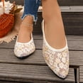 thumbnail image 6 of RoamHome Women's Pointed Toe Ballet Flats Floral Print Mesh Slip-On Comfy Loafers Breathable Lightweight Walking Shoes Daily Casual, 6 of 9