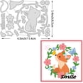 thumbnail image 2 of BENECREAT Fox Garland Pattern Metal Cutting Dies, Carbon Steel Cutting Dies Stencils for Card Making Album Paper Scrapbooking DIY Dies Craft, (4.5x3.4inch), 2 of 5