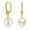 E-Gold, variant on Pearl Earrings 10mm-13mm Culture Pearl Drop Earrings Pearl and Diamond Earrings Big Pearl Stud Earrings for Women Sterling Silver Pearl Earrings