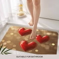 thumbnail image 6 of Valentines Doormat Outdoor Entrance 16"x24", Red Love Heart Romantic Absorb Moisture Dirt Door Mats, Non-Slip Rubber Backing Floor Mats Indoor, Low-Profile Front Door Rugs, 6 of 9