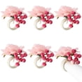 thumbnail image 3 of Napkin Button Simple Simulation Flower Ring Artificial Flowers Garland Christmas Decoration For Birthday Party Buckle, 3 of 19