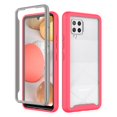 thumbnail image 1 of SaniMore for Samsung Galaxy A42 5G Case, Rugged PC Back & TPU Bumpers Two-Layer Structure Transparent Cover with PET Screen Protector Shockproof Protective Shell for Samsung A42 5G, Pink, 1 of 6