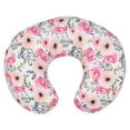 thumbnail image 1 of Funda de almohada de lactancia Hukapapa, funda de almohada elástica adecuada para madre lactante, diseño de doble cara, flores de acuarela, 1 of 5