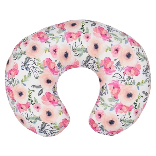 Funda de almohada de lactancia Hukapapa, funda de almohada elástica adecuada para madre lactante, diseño de doble cara, flores de acuarela