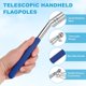 thumbnail image 2 of Uxcell 1-Pack Mástiles de Bandera Telescópicos de Mano, 3.3ft/1m Mástil de Bandera Portátil Extensible de Acero Inoxidable [Azul], 2 of 7