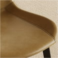 thumbnail image 5 of Modern Dining Chairs Set of 4, Brown PU Leather Upholstered Seats with Ergonomic Backrest, Sturdy Steel Legs, for Kitchen, Dining Room, Office, 5 of 10