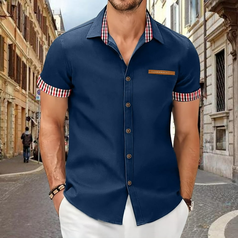 mens short sleeve fitted dress shirts adidas