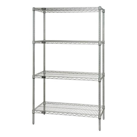 QUANTUM H/D 63 H 4-Shelf Wire Shelf Kit 800lb WR63 NSF STAINLESS STEEL L/T