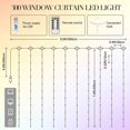 thumbnail image 4 of 1pc Curtain Lights, 300 LED Curtain Fairy Lights With Remote, 8 Modes 9.8 × 9.8 Ft Curtain String Lights, Waterproof, USB Plug In, Copper Wire Lights For Bedroom Window Chrismas Wedding Party, 4 of 4