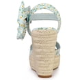 thumbnail image 3 of Sandalias de mujer con tacón de cuña Allegra K alpargata tira trasera floral plataforma Cielo azul 36, 3 of 6