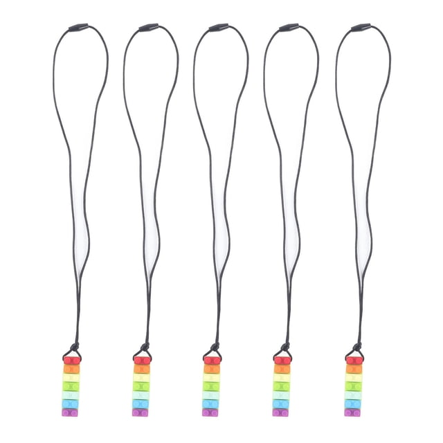 Colgante para masticar sensorial infantil, collar mordedor para bebé, collar con colgante suave para la dentición del bebé, collar mordedor para bebé, diseño de clase mundial