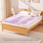 BDEUS 3 inch Mattress Topper,5-Zone Memory Foam Pressure Relief Soft Bed Topper, CertiPUR-US Certified, Queen Size