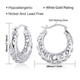 thumbnail image 4 of Alexcraft 925 Sterling Silver Post Hoop Earrings for Women Hollow Oval Hoop Earrings Hypoallergenic U Shaped Hoops Earring for Jewelry Gifts, 4 of 6