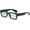 Black/Gradient Green, variant on Classic Square Sunglasses for Women Men Trendy Thick Frame Rectangle Sun Glasses Chunky Black Shades